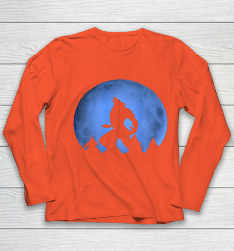 Werewolf Blue Moon wolf full moon on Halloween costume 2020 Youth Long Sleeve 3