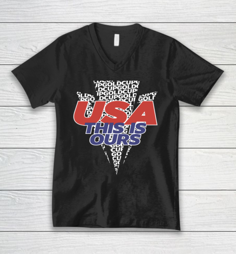 USA Concacaf Gold Cup 2021 Soccer V-Neck T-Shirt