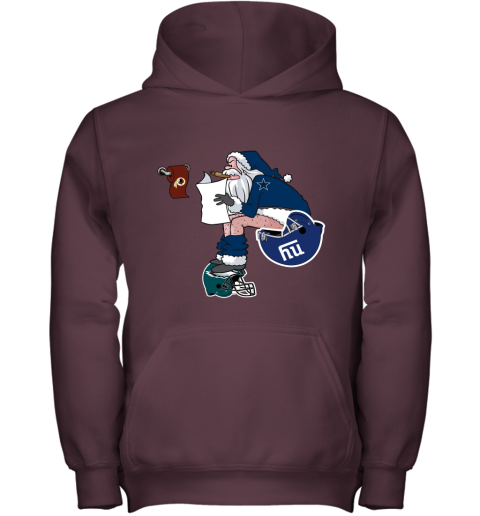 Santa Claus Dallas Cowboys Shit On Other Teams Christmas Youth Hoodie