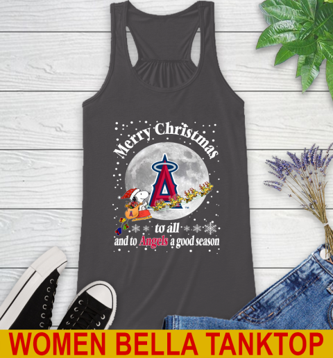 Los Angeles Angels Merry Christmas To All And To Angels A Good Season MLB Baseball Sports Racerback Tank 10