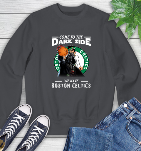 NBA Come To The Dark Side We Have Boston Celtics Star Wars Darth Vader Basketball Sweatshirt 6
