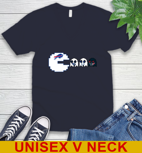 Buffalo Bills NFL Football Pac Man Champion V-Neck T-Shirt 3