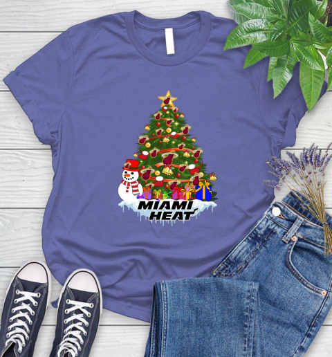 Miami Heat Merry Christmas NBA Basketball Sports Women's T-Shirt 11