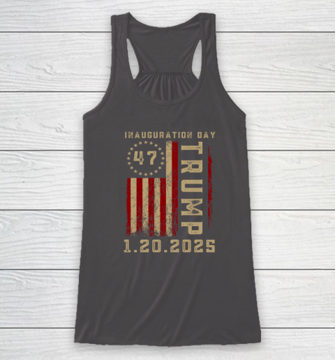 Donald Trump Inauguration Day 2025 47th President 47 US Flag Racerback Tank 6