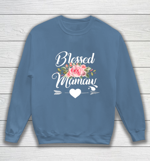Blessed Mamaw Thanksgiving Christmas Floral Gift For Grandma Sweatshirt 6