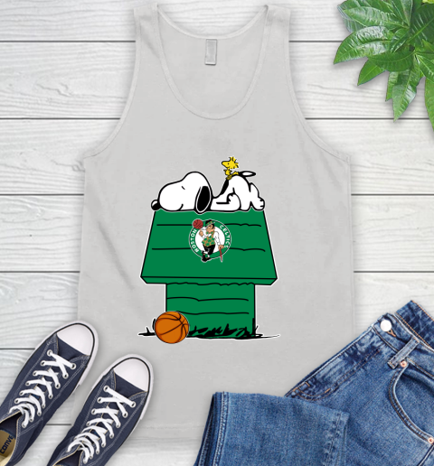 Boston Celtics NBA Basketball Snoopy Woodstock The Peanuts Movie Tank Top