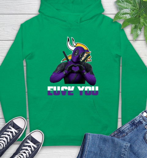 NHL Minnesota Vikings Deadpool Love You Fuck You Football Sports Hoodie 8