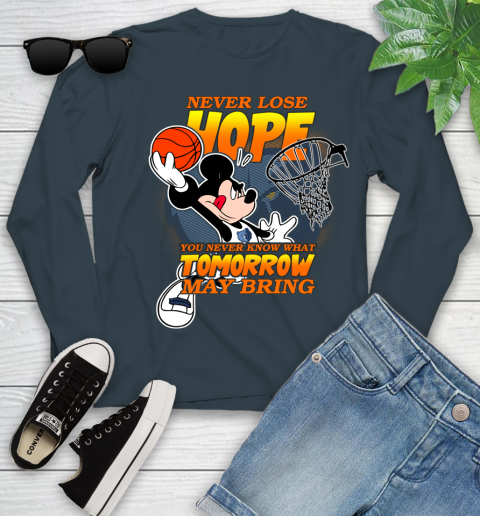 Memphis Grizzlies NBA Basketball Mickey Disney Never Lose Hope Youth Long Sleeve 9