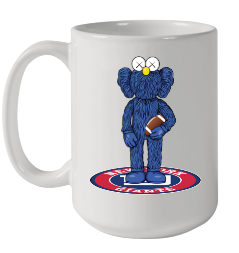 NFL Football New York Giants Kaws Bff Blue Figure Shirt Ceramic Mug 15oz