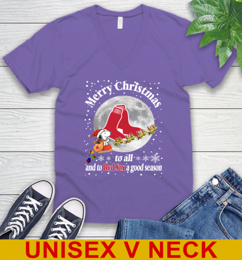Boston Red Sox Merry Christmas To All And To Red Sox A Good Season MLB Baseball Sports V-Neck T-Shirt 8