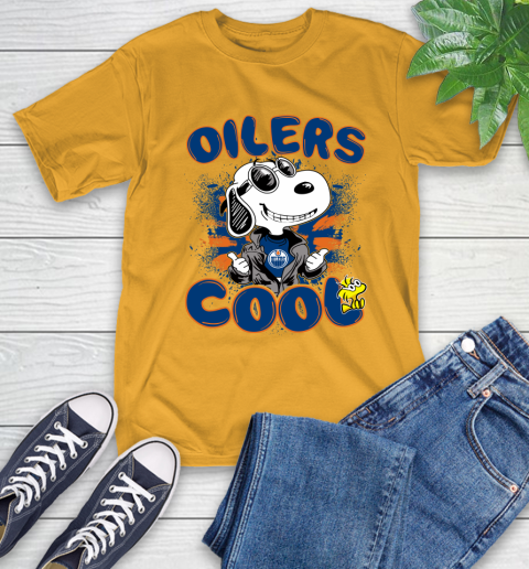NHL Hockey Edmonton Oilers Cool Snoopy Shirt T-Shirt 2