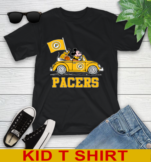 NBA Basketball Indiana Pacers Pluto Mickey Driving Disney Shirt Youth T-Shirt 2
