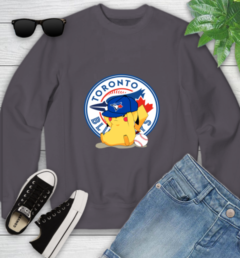 MLB Pikachu Baseball Sports Toronto Blue Jays Youth Sweatshirt 6