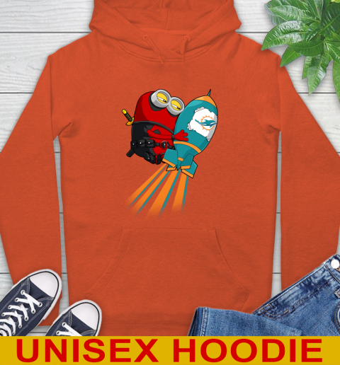 NFL Football Miami Dolphins Deadpool Minion Marvel Shirt Hoodie 4