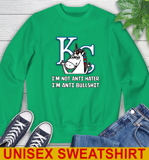 Los Angeles Angels MLB Baseball Unicorn I'm Not Anti Hater I'm Anti Bullshit (2) Sweatshirt - Image 7