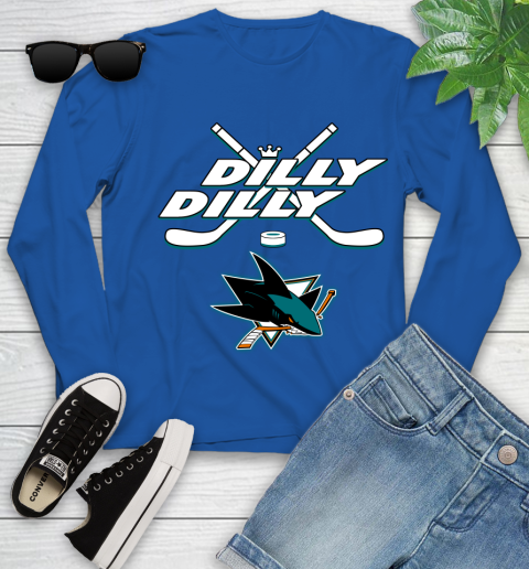NHL San Jose Sharks Dilly Dilly Hockey Sports Youth Long Sleeve 9