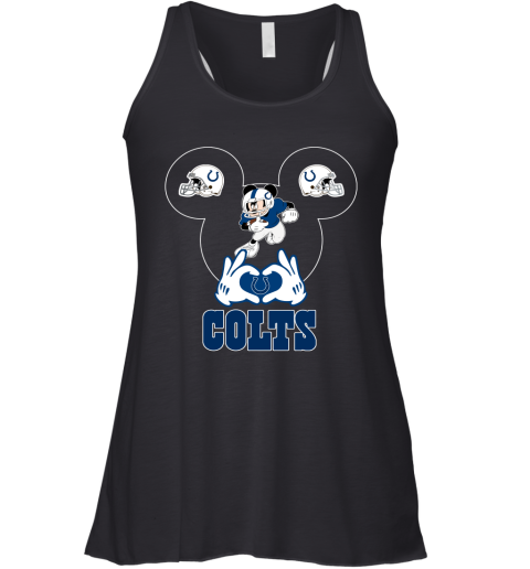 I Love The Colts Mickey Mouse Indianapolis Colts Racerback Tank