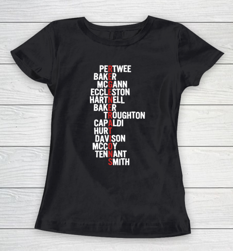 Doctor Who Names Doctor Who Characters Women's T-Shirt