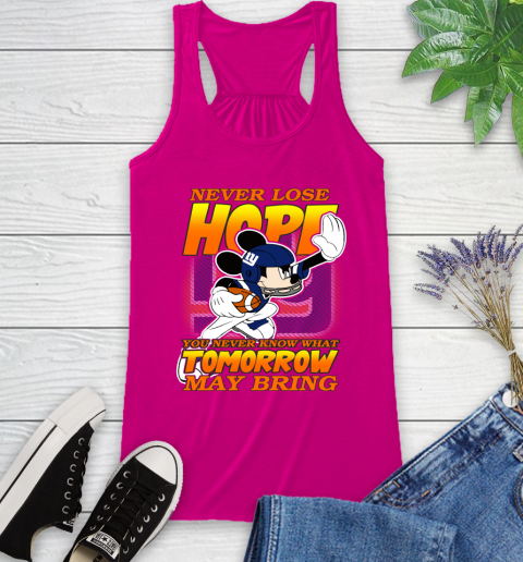 New York Giants NFL Football Mickey Disney Never Lose Hope Racerback Tank 7