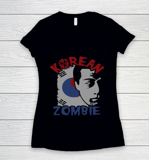 Korean Zombie Chan Sung Jung Walkout Shirts Women's V-Neck T-Shirt