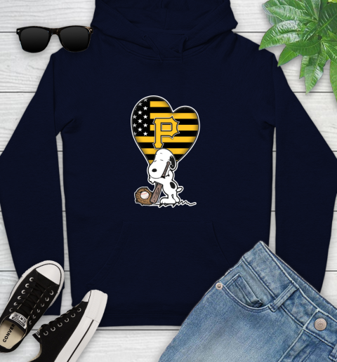 Pittsburgh Pirates MLB Baseball The Peanuts Movie Adorable Snoopy Youth Hoodie 4