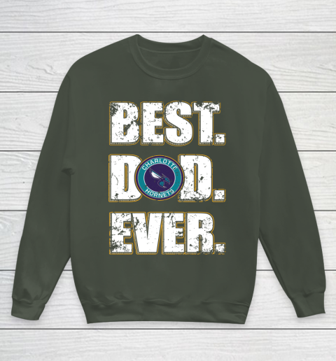 NBA Charlotte Hornets Basketball Best Dad Ever Family Shirt Youth Sweatshirt 8