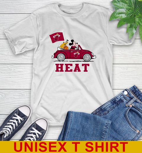 NBA Basketball Miami Heat Pluto Mickey Driving Disney Shirt T-Shirt