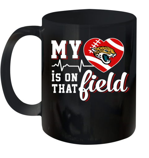 NFL My Heart Is On That Field Football Sports Jacksonville Jaguars Ceramic Mug 11oz