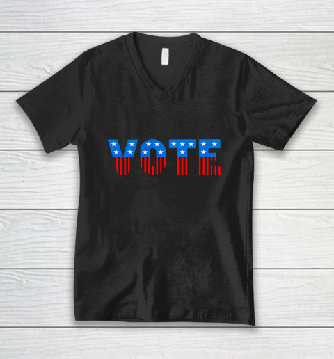 USA Red White and Blue Vote Election V-Neck T-Shirt