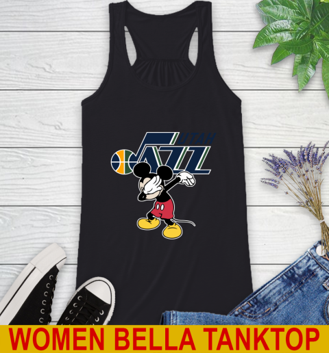 Utah Jazz NBA Basketball Dabbing Mickey Disney Sports Racerback Tank 2