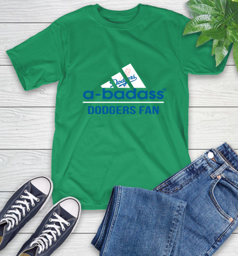 MLB A Badass Los Angeles Dodgers Fan Adidas Baseball Sports T-Shirt 7
