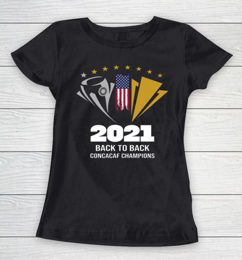 USA Back to Back 2021 Concacaf Champions Women's T-Shirt