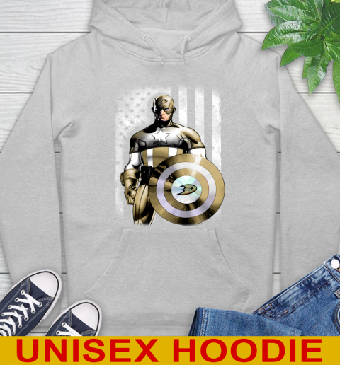 Anaheim Ducks NHL Hockey Captain America Marvel Avengers American Flag Shirt Hoodie 6