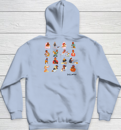 Rappers With Puppies Front and Back Youth Hoodie 12