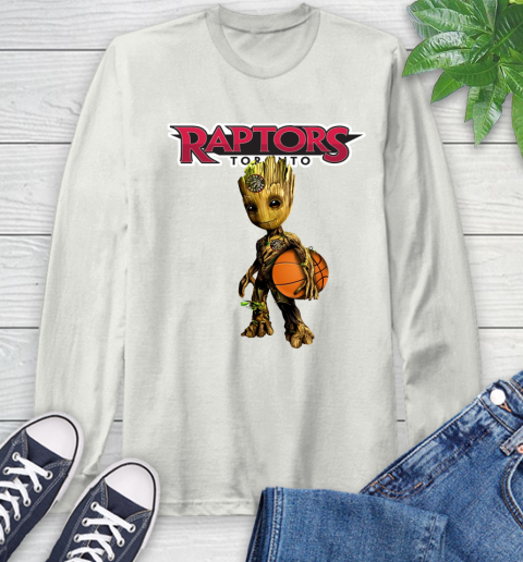 Toronto Raptors NBA Basketball Groot Marvel Guardians Of The Galaxy Long Sleeve T-Shirt 12