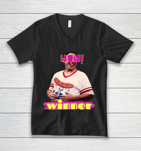 Joey Chestnut Winner World Record Hot Dog Eater V-Neck T-Shirt