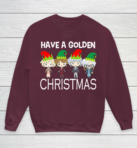 Golden Girls Lovers Gift T shirt Have A Golden Christmas Vintage Youth Sweatshirt 4