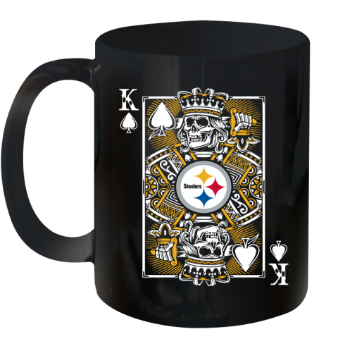 Pittsburgh Steelers NFL Football The King Of Spades Death Cards Shirt Ceramic Mug 11oz