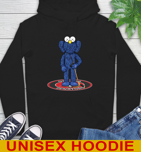 NHL Hockey Ottawa Senators Kaws Bff Blue Figure Shirt Hoodie 2