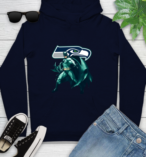 NFL Batman Football Sports Seattle Seahawks Youth Hoodie 4