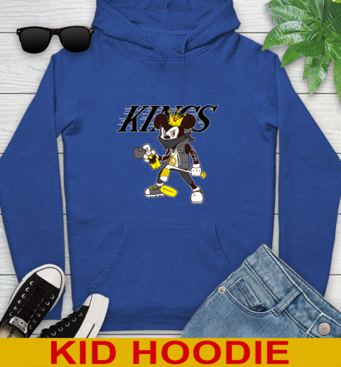 Los Angeles Kings NHL Hockey Mickey Peace Sign Sports Youth Hoodie 10