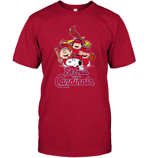 MLB St.Louis Cardinals Snoopy Charlie Brown Woodstock The Peanuts Movie  Baseball T Shirt - Rookbrand