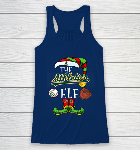 Oakland Athletics Christmas ELF Funny MLB Racerback Tank 6