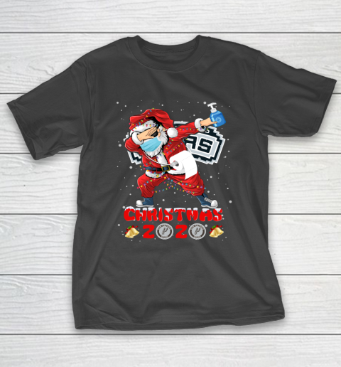 San Antonio Spurs Funny Santa Claus Dabbing Christmas 2020 NBA T-Shirt