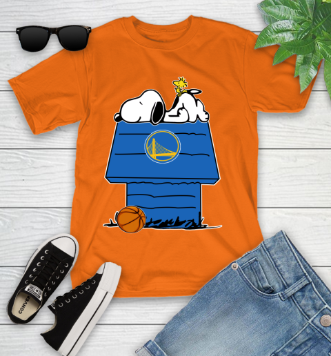 Golden State Warriors NBA Basketball Snoopy Woodstock The Peanuts Movie Youth T-Shirt 7