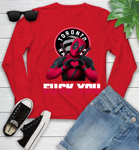 NBA Toronto Raptors Deadpool Love You Fuck You Basketball Sports Youth Long Sleeve 11