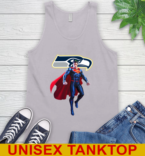 NFL Superman DC Sports Football Seattle Seahawks Tank Top 4