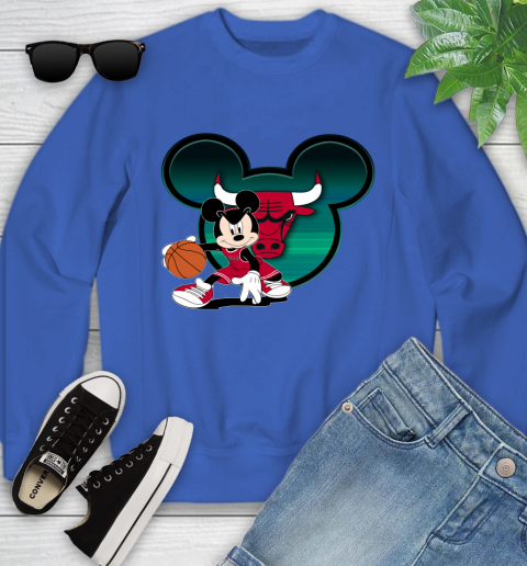 NBA Chicago Bulls Mickey Mouse Disney Basketball Youth Sweatshirt 8