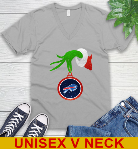 Buffalo Bills Grinch Merry Christmas NFL Football V-Neck T-Shirt 4