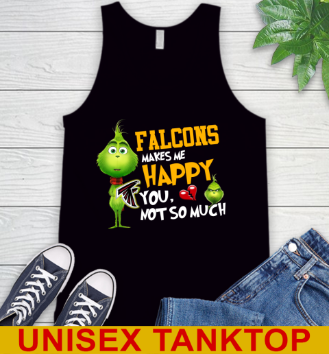 NFL Atlanta Falcons Makes Me Happy You Not So Much Grinch Football Sports Tank Top